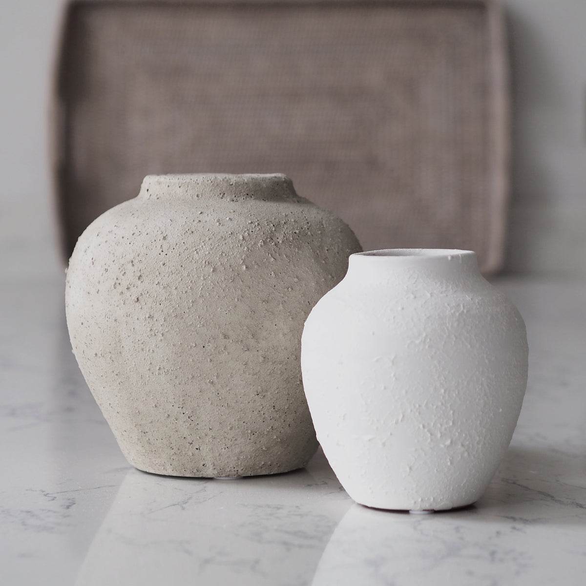 White Rustic Vase – White Barn Home Interiors